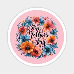 Happy Mothers Day (with Black Lettering) Magnet